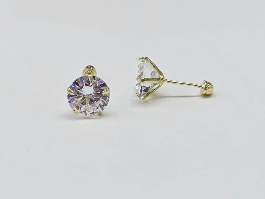 Arete corazón dorado
